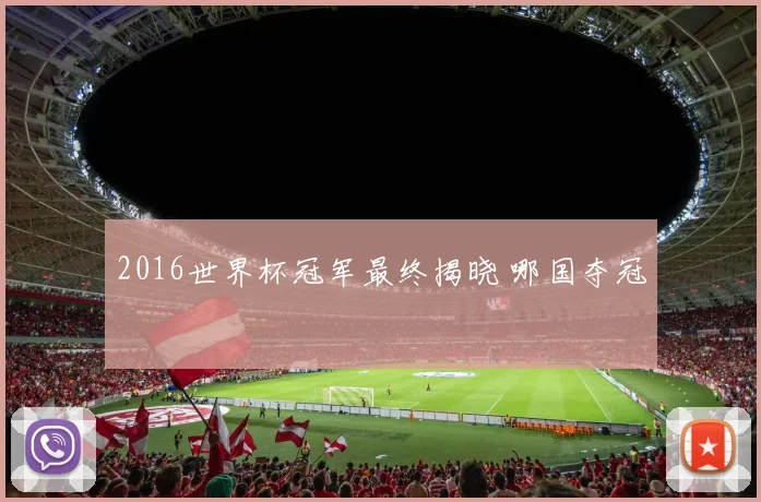 2016世界杯冠军最终揭晓 哪国夺冠